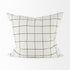 White And Black Grid Square Accent Pillow Cover