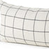 White And Black Grid Lumbar Accent Pillow Cover