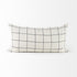 White And Black Grid Lumbar Accent Pillow Cover