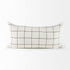 White And Black Grid Lumbar Accent Pillow Cover
