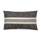 Black And White Striped Lumbar Accent Pillow Cover