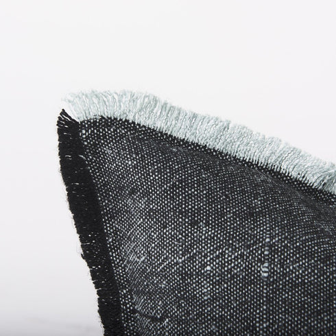 20" Gray Linen Throw Pillow Cover