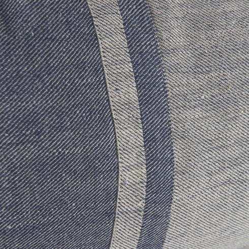 Gray And Blue Color Block Lumbar Pillow Cover