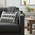 White And Gray Fringed Lumbar Pillow Cover
