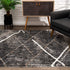 8' X 11' Gray Modern Distressed Lines Area Rug
