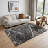 8' X 11' Gray Modern Distressed Lines Area Rug