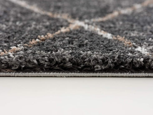 8' X 11' Gray Modern Distressed Lines Area Rug
