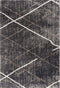 8' X 11' Gray Modern Distressed Lines Area Rug