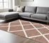 8' X 11' Beige Geometric Area Rug
