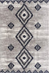 8' X 11' Gray And Navy Boho Chic Area Rug