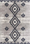 8' X 11' Gray And Navy Boho Chic Area Rug
