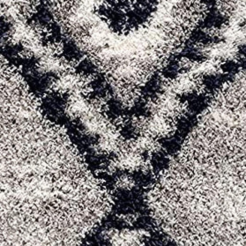 8' X 11' Gray And Navy Boho Chic Area Rug