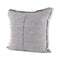 Fringed Blue And Beige Square Accent Pillow Cover