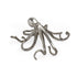 12" Antiqued Silver Resin Octopus Tabletop Sculpture