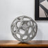 6" Gray Metal Abstract Decorative Orb Tabletop Sculpture