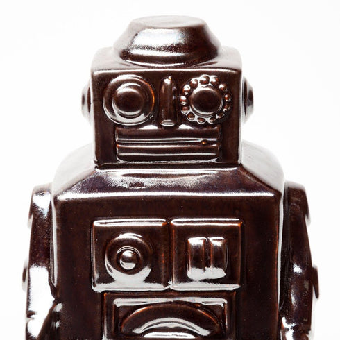7" Silver Metal Robot Shaped Sculpture