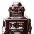 7" Silver Metal Robot Shaped Sculpture