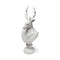 23" White Polyresin Suited Deer Bust Tabletop Sculpture