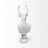 23" White Polyresin Suited Deer Bust Tabletop Sculpture