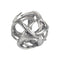 5" Antiqued Silver Resin Faux Antler Decorative Orb