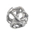 5" Antiqued Silver Resin Faux Antler Decorative Orb