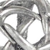 5" Antiqued Silver Resin Faux Antler Decorative Orb