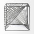 8" Silver Metal Cube Tabletop Sculpture