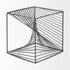 8" Silver Metal Cube Tabletop Sculpture