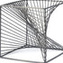 8" Silver Metal Cube Tabletop Sculpture
