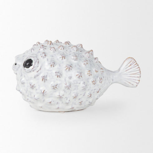 6" White Metal Tabletop Sculpture
