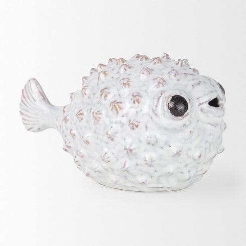 6" White Metal Tabletop Sculpture