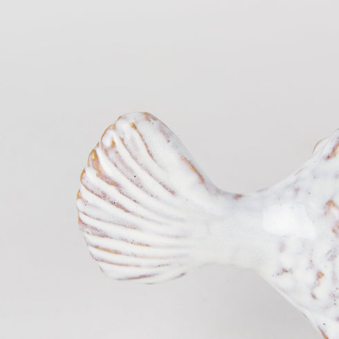 6" White Metal Tabletop Sculpture