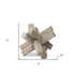 6" Brown Solid Wood Abstract Geometric Tabletop Sculpture