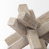 6" Brown Solid Wood Abstract Geometric Tabletop Sculpture