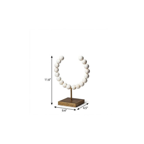 Petite White Beaded Sculpture
