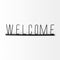 24" Black Metal Welcome Sign Tabletop Sculpture