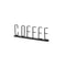 5" Black Metal Coffee Tabletop Sign