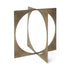 10" Burnished Gold Metal Circle Square Sculpture