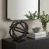 12" Black Polyresin Tabletop Sculpture