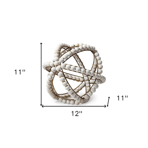 12" White Tabletop Sculpture