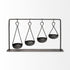 19" Charcoal Metal Vintage Spice Rack Tabletop Sculpture