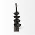19" Charcoal Metal Vintage Spice Rack Tabletop Sculpture