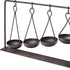 19" Charcoal Metal Vintage Spice Rack Tabletop Sculpture