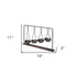 19" Charcoal Metal Vintage Spice Rack Tabletop Sculpture