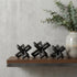Set of Three 4" Black Metal Tabletop Sculpture