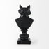 Black Resin Suited Fox Bust Sculpture