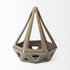 Khaki Crackle Glaze Ceramic Conical Sculpture