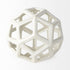 7" White Ceramic Decorative Orb Tabletop Sculpture