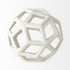 7" White Ceramic Decorative Orb Tabletop Sculpture