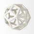 7" White Ceramic Decorative Orb Tabletop Sculpture
